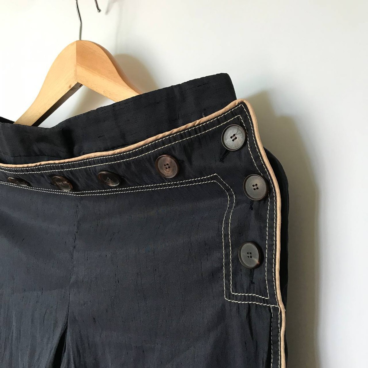 Jean Paul Gaultier Femme Sailor Pants Trousers Button Front Size IT 40 US 6 Blue