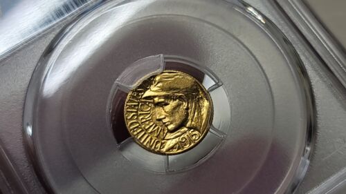1915 S Panama-Pacific Gold Commemorative $1 PCGS AU 58 Struck Thru Reverse ERROR - Picture 7 of 10