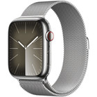 Apple Watch Series 9 45mm Cellular Stainless Steel Case w/ Silver Loop MRMQ3LL/A