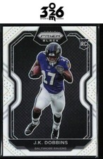 J.K. Dobbins 2020 Panini Chronicles Prizm Black Silver #PB-6 RC Baltimore Ravens