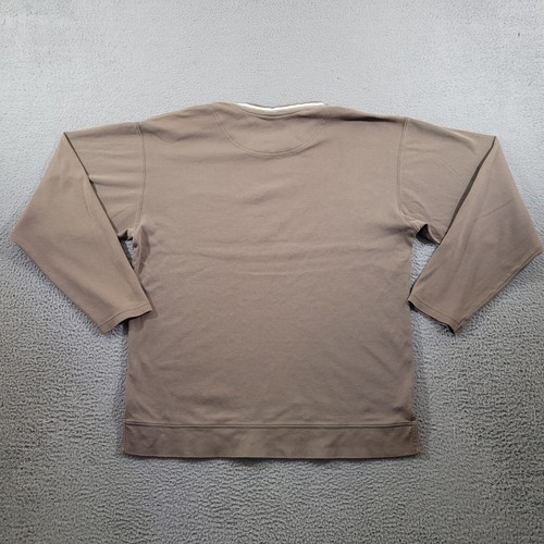 Camisa Columbia Para Hombres Marrón Extra Grande Cuello en V Pullover Básico Gorpcore Heritage Camiseta - Imagen 2 de 11