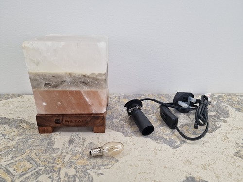 Himalayan Dual Salt lamp 4kg | Handcrafted Unique Square Rock Salt | Home Decor - Picture 3 of 6
