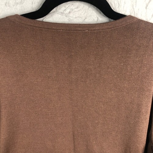 Bob Mackie Cardigan Womens 1X Plus Size Brown Orange Art To Wear Boxy Sweater - Picture 13 of 15