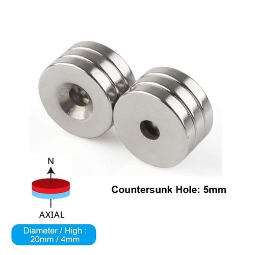 LOT Round Strong Countersunk Ring Magnet with Hole Rare Earth Neodymium Disc N35 - Picture 15 of 17