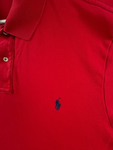 Polo Ralph Lauren XLT Tall Herren Kurzarm Poloshirt Rot Blau Pony Logo Baumwolle - Bild 9 von 12