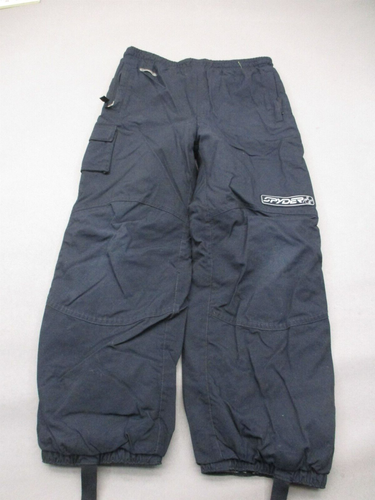 SPYDER Size 7 Boys Black Stretch Waist Zip Pocket Reinforced Knee Snow Pants 020