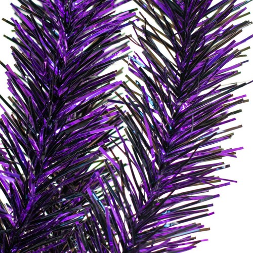Metallic Lila & Schwarz Lametta Girlande 30 Fuß Länge 3 ZOLL Breite Weihnachten Lametta - Bild 5 von 7
