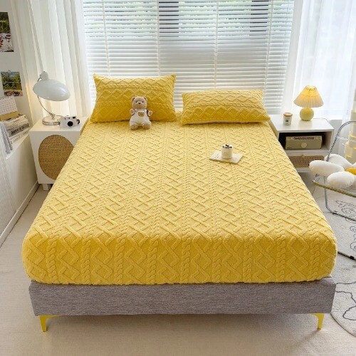 Spannbettlaken Winter Warm Matratzenschoner Bezug für Schlafzimmer Zuhause Bettbezug - Bild 28 von 30