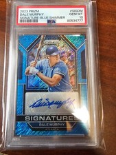 2023 Panini Prizm Dale Murphy Auto Blue Shimmer # 1/5 PSA 10