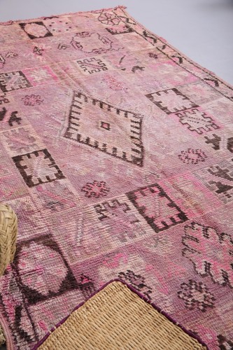 Alfombra rosa vintage hecha a mano 5,8 x 8,1 pies - alfombra bereber - alfombra marroquí - alfombra de lana - Imagen 10 de 11