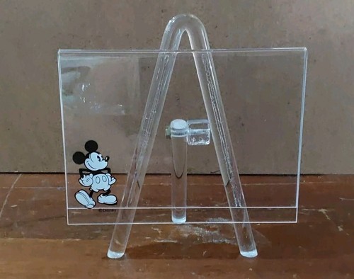 Disney Picture Frame Mickey Mouse Clear Plastic Stand Up 3.5x5 Mickey in Corner - Picture 5 of 5