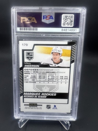 Mikey Anderson Signed 2020-21 O-Pee-Chee Platinum RC IP Auto PSA/DNA Kings - Picture 2 of 2