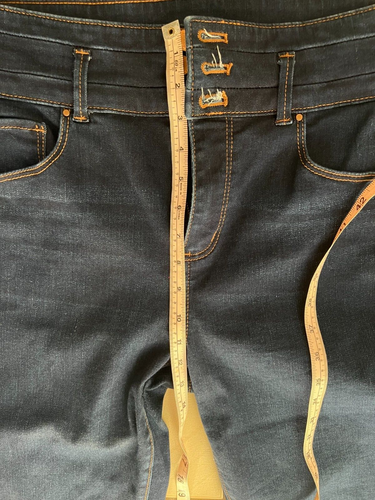 Ann Taylor Dark Wash High Waist 3 Button Skinny Jeans - Size 14 - Picture 7 of 8