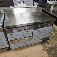 Continental SW48NBS 48" Worktop Refrigerator w/ Backsplash & Left-Side Drawers