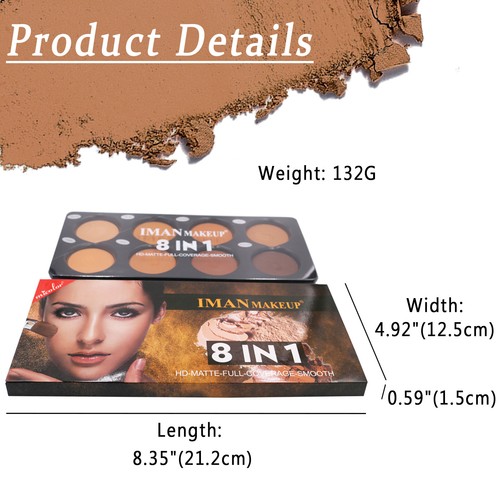 8/16 Colors Makeup Concealer Palette Kit Pro Face Contour Highlighter Powder Set - Picture 6 of 15