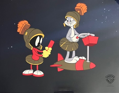 MARVIN THE MARTIAN BUGS BUNNY Haredevil Hare Sericel Animation Art Cel 11" x 14" - Picture 7 of 10