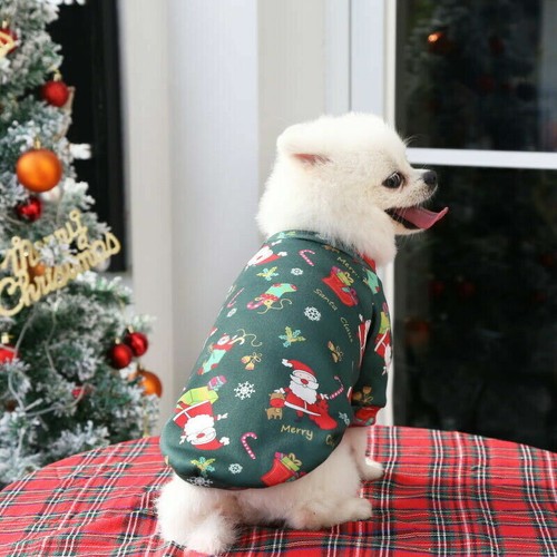 Christmas Pet Puppy Dog Winter Warm Jacket Coat Clothes Cute Xmas Vest Costumes - Picture 97 of 146
