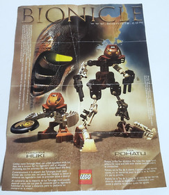 Lego Bionicle 8531 Toa Pohatu + 1388 Tohunga Huki COMPLETE w Disc and Poster!