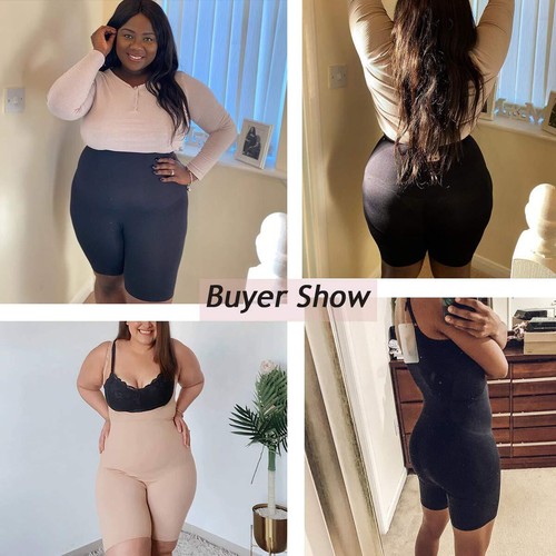 Women Tummy Control Sculpting Body Shaper Bodysuit Seamless Thigh Slimmer Shorts - Picture 9 of 25