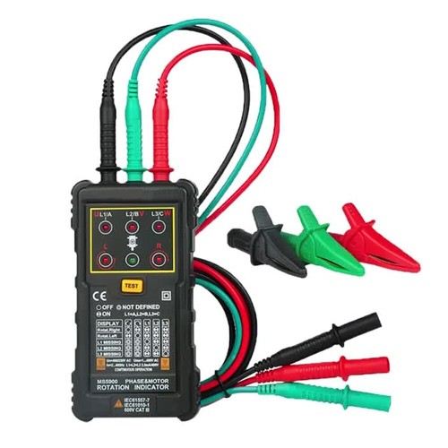 1pcs MS5900 120V-400VAC 3 Phase Rotation Indicator Meter Sequence Tester new - Picture 2 of 4