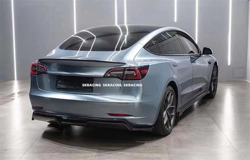 Kits de cuerpo difusor de parachoques trasero de fibra de carbono real para Tesla Model 3 2017-2023 - Imagen 18 de 18