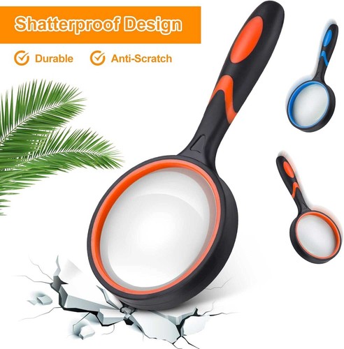 2 10X Vergrößerungsglas Handlupe Senioren Lesen 3" Vergrößerungslupe Schleife - Bild 12 von 24