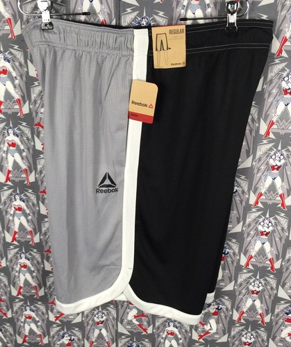 Neu mit Etikett Reebok Herren Jump Shot BB-Shorts Training normal grau schwarz Sleet Größe XL - Bild 3 von 6
