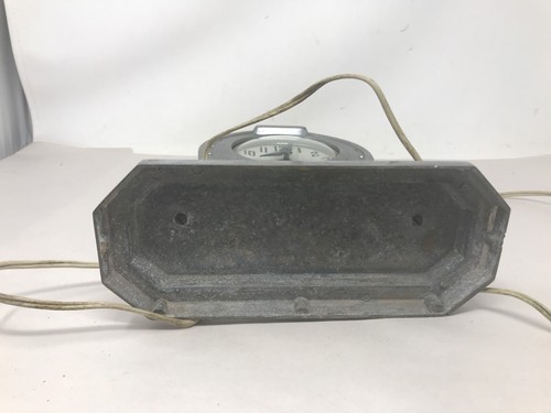 Vintage 1930's Howard Corp. metal Horseshoe Clock w/horse heads for parts/repai - Picture 8 of 9