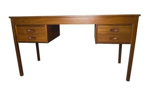 Danish Modern Teak Desk Mid Century Ebay Image Is Loading Danish Modern Teak Desk Mid Century