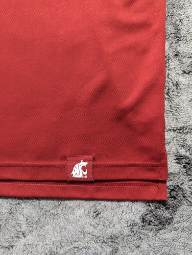 Nike Dri Fit Washington State Short Sleeve Polo Shirt Men's Size XL Red - Picture 7 of 13