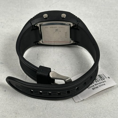 Fossil Watch Mens 38mm Black Digital Sport Chrono Timer Alarm New Battery - Picture 11 of 15