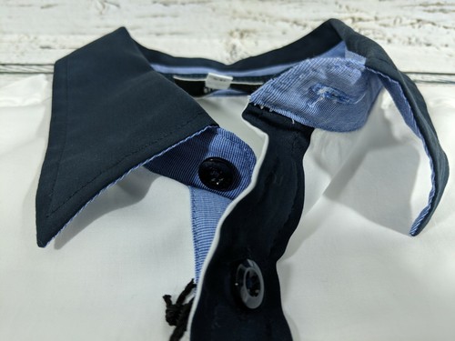 Hugo Boss Girls White LS Dress Shirt w/Elbow Patches & Faux Tie 14 Slim Fit NEW - Picture 9 of 12