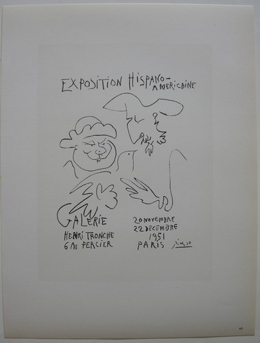 Pablo Picasso Hispano-Americaine 1951 Orig Lithografie Maitres de l'Ecole 1959 - Bild 1 von 2
