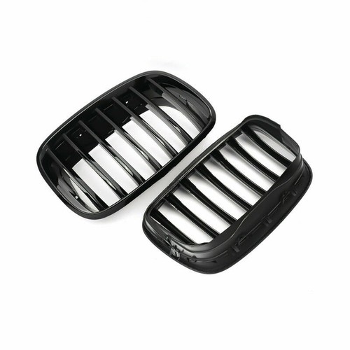 Pair Gloss Black Front Kidney Grille Cover Trim For BMW E70 X5 E71 X6 2007-2013 - Bild 5 von 6