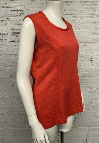 Beeline Fashion Vintage Red Shimmery Tank Top Size 18 - Picture 3 of 7