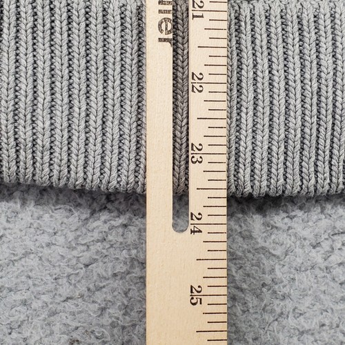 J Crew Womens Sweatshirt Extra Large Grey Sweater Full Zip Chunky Rib Knit Heavy - Picture 10 of 10