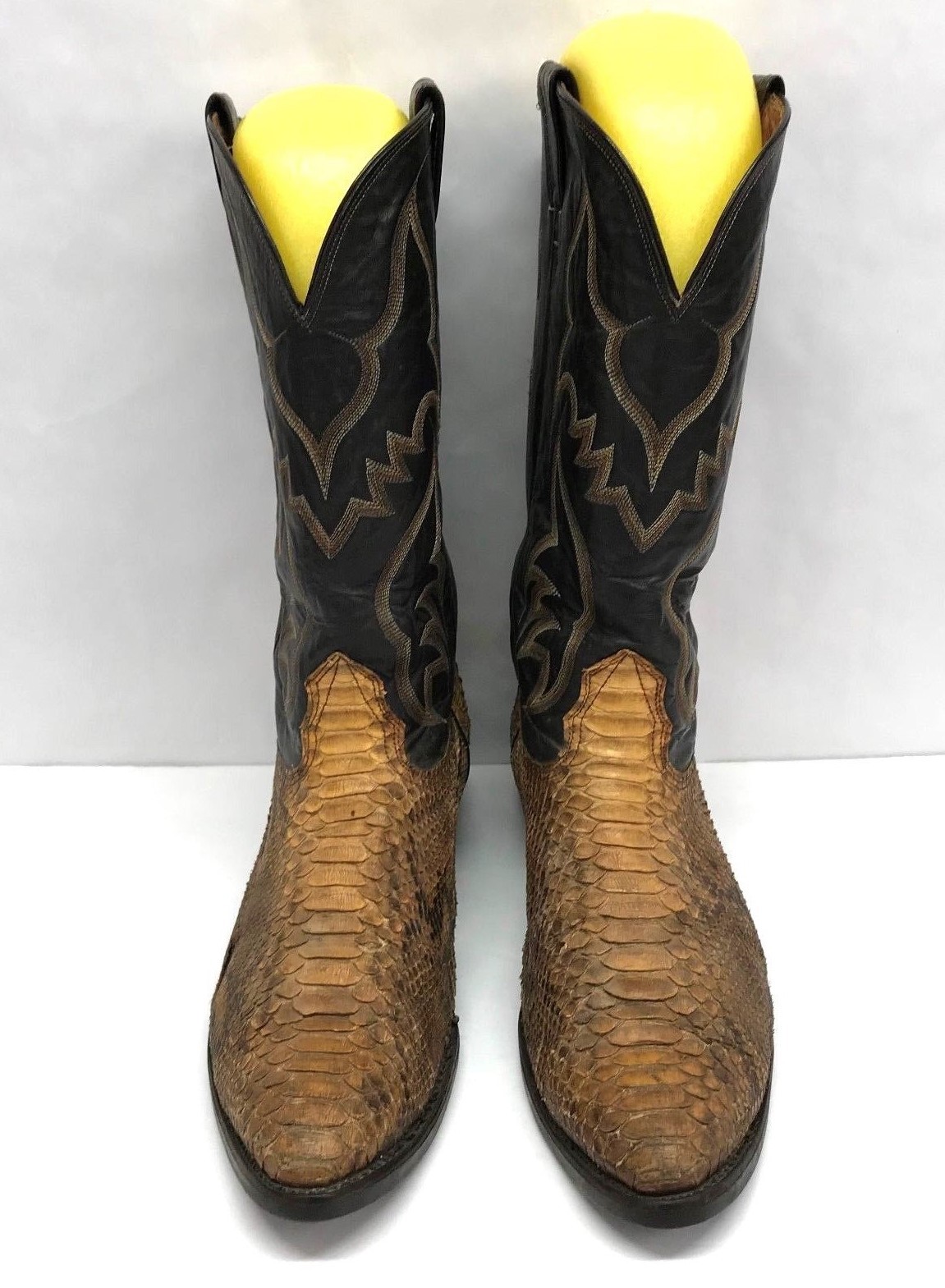 Nocona Vintage Uomo Snake Skin Western Cowboy Stivali Size 13 D Made in USA
