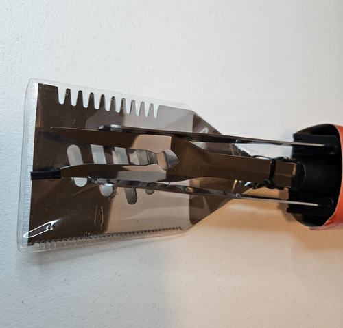 BBQ Tools 3-Piece Set ~ Spatula, Tongs, Fork ~ each w/kickstand ~ HD Designs - Picture 3 of 4