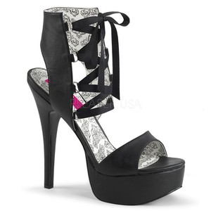 Teeze Label Platform Pleaser 49w Pink Nero Sandals qwtItT