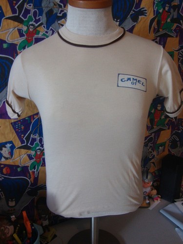 Vtg 80s Joe Camel Cigarettes Powered Drag RPM GT Racing  Cotton Poly t shirt XS - Picture 3 of 6