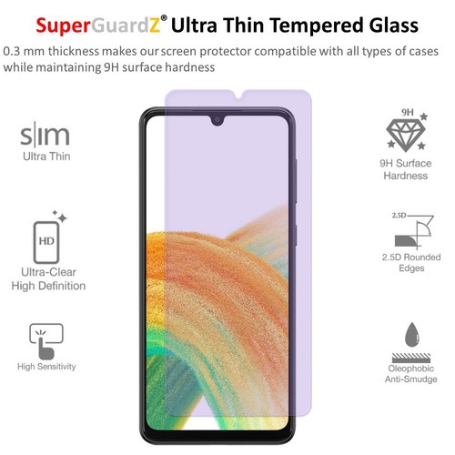 Anti Lumière Bleue Verre Trempé Protège Écran pour Samsung Galaxy A33 5G - Photo 3 sur 12