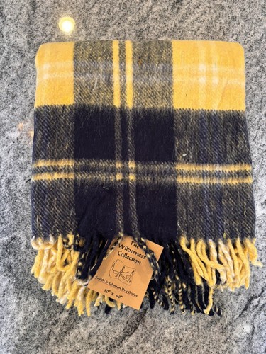 Smith + Johnson Plaid Dry Goods Luxery Bed Throw Washable Acrylic 50 x 60 Yellow - Picture 5 of 6