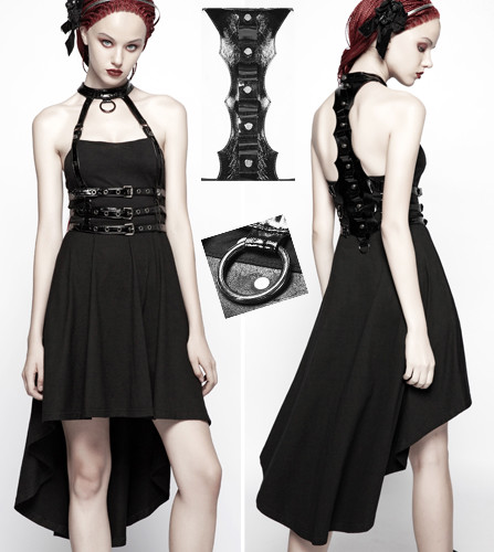 Robe traîne harnais gothique punk lolita cyber colonne greenébral sangle PunkRave Robe traîne harnais gothique punk lolita cyber colonne greenébral sangle PunkRave