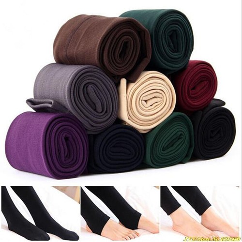 Women Winter Thick Warm Thermal Fleece Lined Leggings Skinny Pants Slim Stretch - Picture 2 of 35