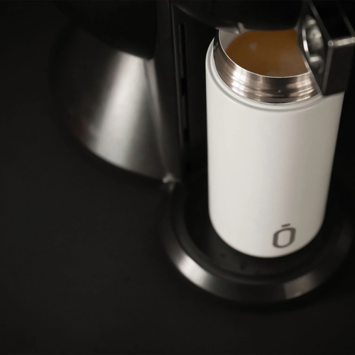 Hommix Tazza da viaggio rivestita in ceramica 350 ml - Bianco - Foto 2 di 3