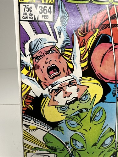 The Mighty Thor #364 1st App of Throg - VF/NM WHITE PAGES Frog Rare - Picture 3 of 11