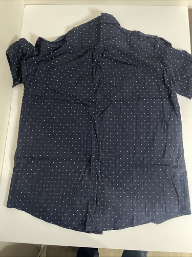 Tommy Hilfiger Men’s 2XL Blue Short Sleeve Button Up Dress Shirt - Picture 4 of 4