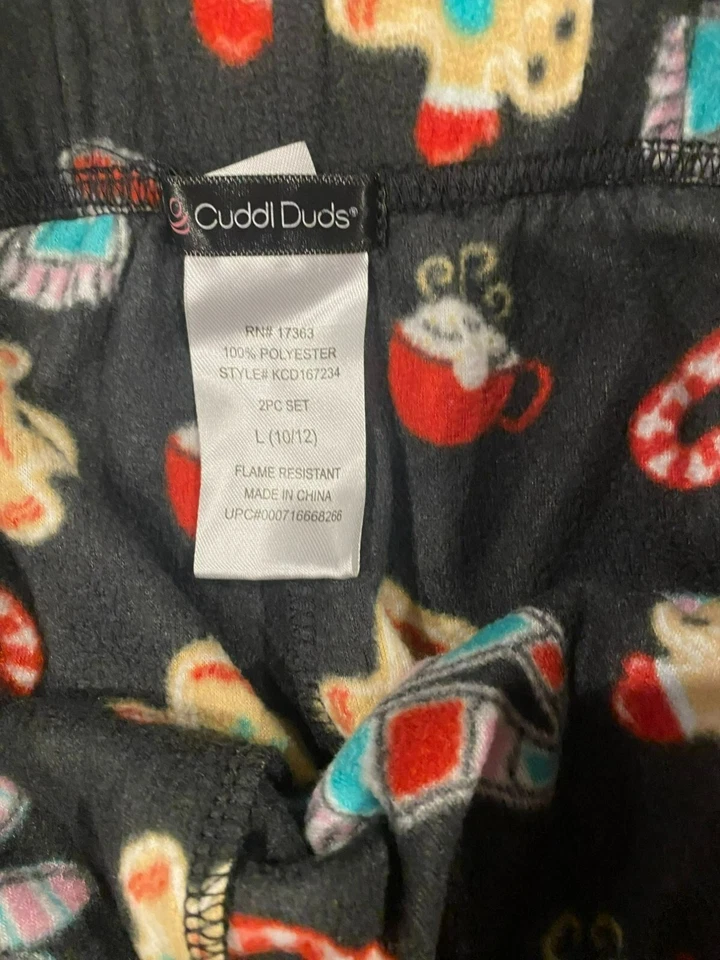 Conjunto de Calças Pijama de Lã Cuddl Duds & Jellifish Kids Holiday and Lhama L 10/12 3 - Imagem 2 de 4