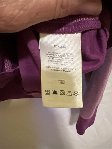 Columbia Mujer Grande Jaspeado Dos Tonos Púrpura Cremallera Completa Sudadera con Capucha - Imagen 11 de 13