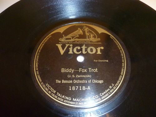Biddy / Somebody - Benson Orchestra of Chicago - 78rpm shellac - Victor - 18718  - Picture 1 of 2